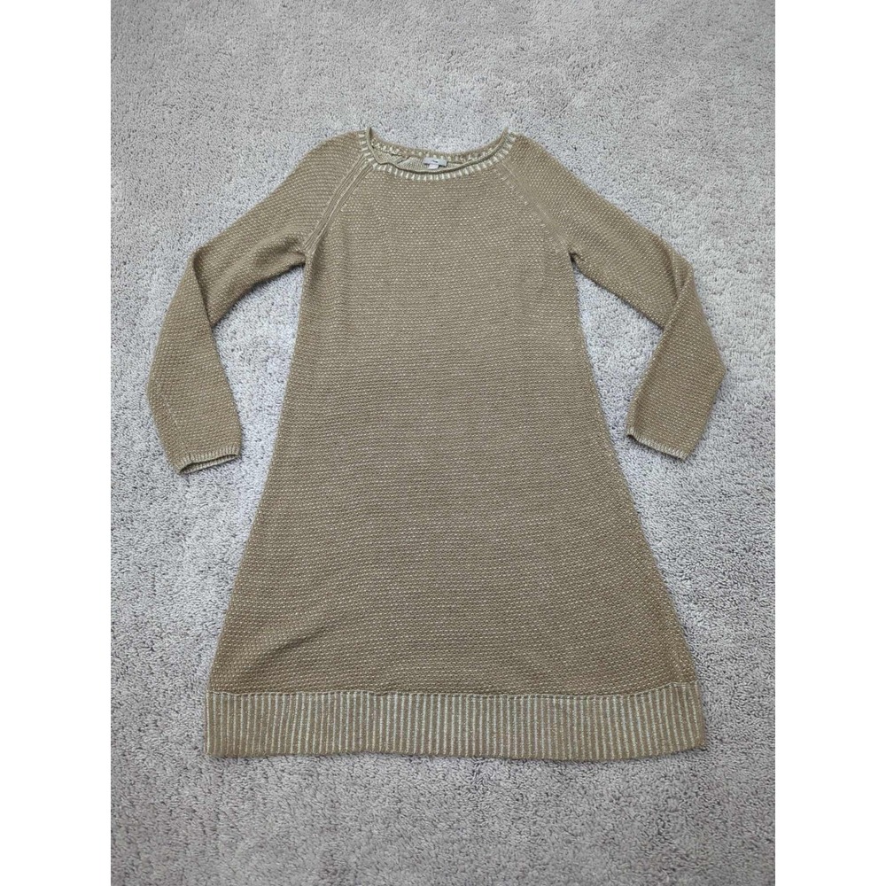 J Jill Sweater Dress Womens Small Brown Pullover Long Sleeve Knit